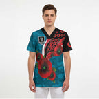 Port Power ANZAC Personalised Scrub Top Lest We Forget Poppy Camo