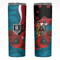 Port Power ANZAC Personalised Skinny Tumbler Lest We Forget Poppy Camo
