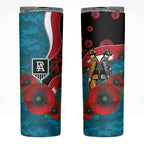 Port Power ANZAC Personalised Skinny Tumbler Lest We Forget Poppy Camo