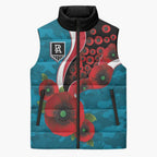 Port Power ANZAC Personalised Sleeveless Puffer Jacket Lest We Forget Poppy Camo