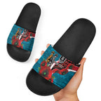 Port Power ANZAC Personalised Slide Sandals Lest We Forget Poppy Camo