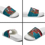 Port Power ANZAC Personalised Slide Sandals Lest We Forget Poppy Camo