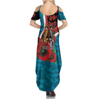 Port Power ANZAC Personalised Summer Maxi Dress Lest We Forget Poppy Camo