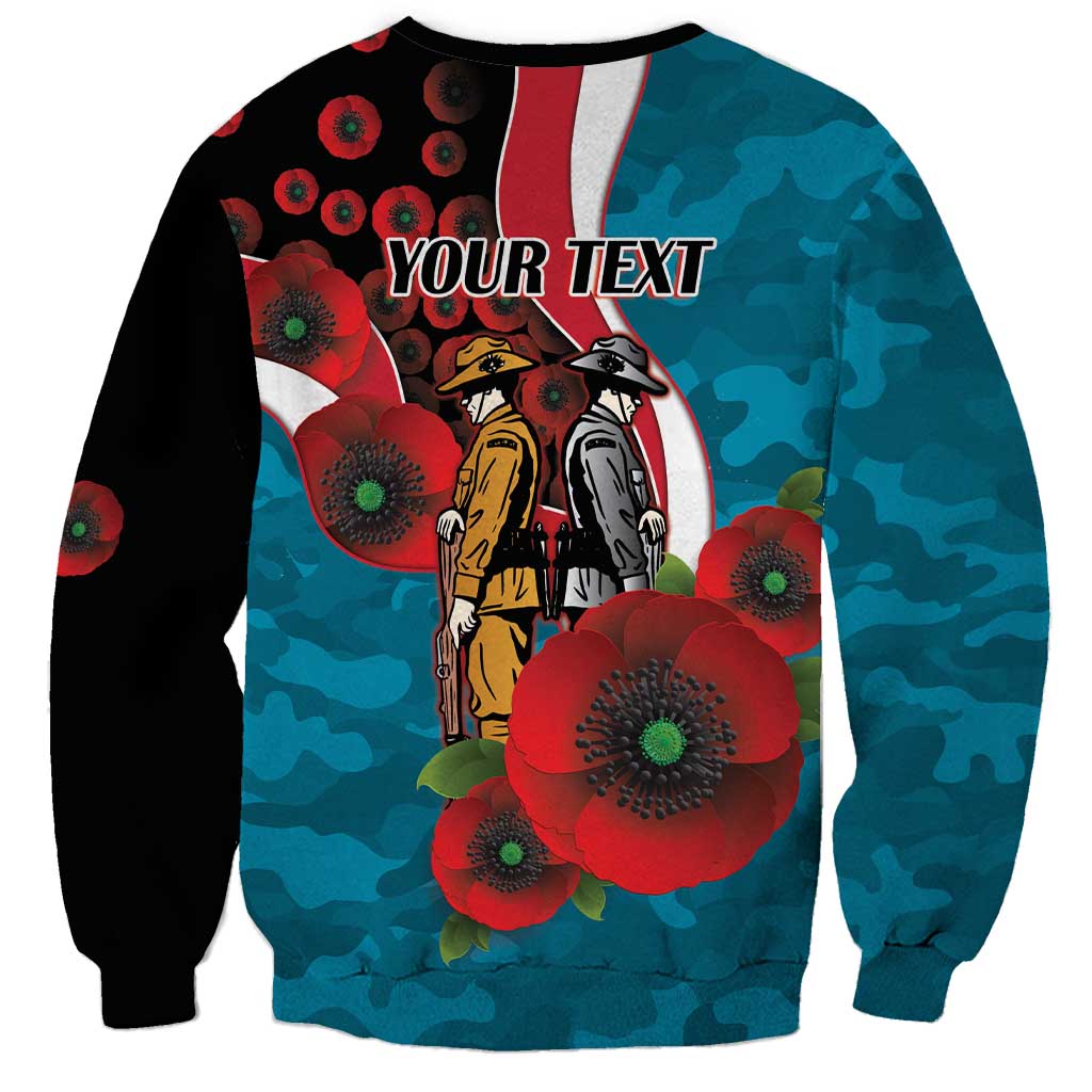 Port Power ANZAC Personalised Sweatshirt Lest We Forget Poppy Camo