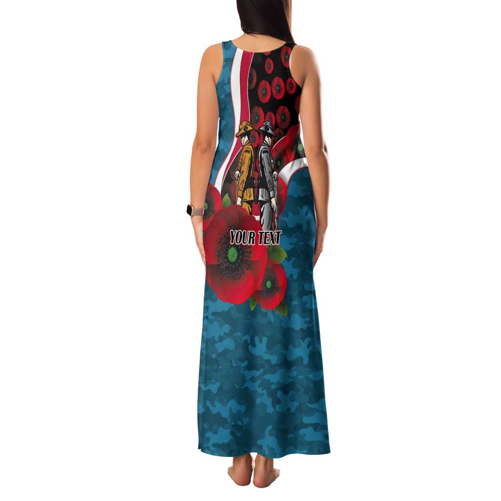 Port Power ANZAC Personalised Tank Maxi Dress Lest We Forget Poppy Camo
