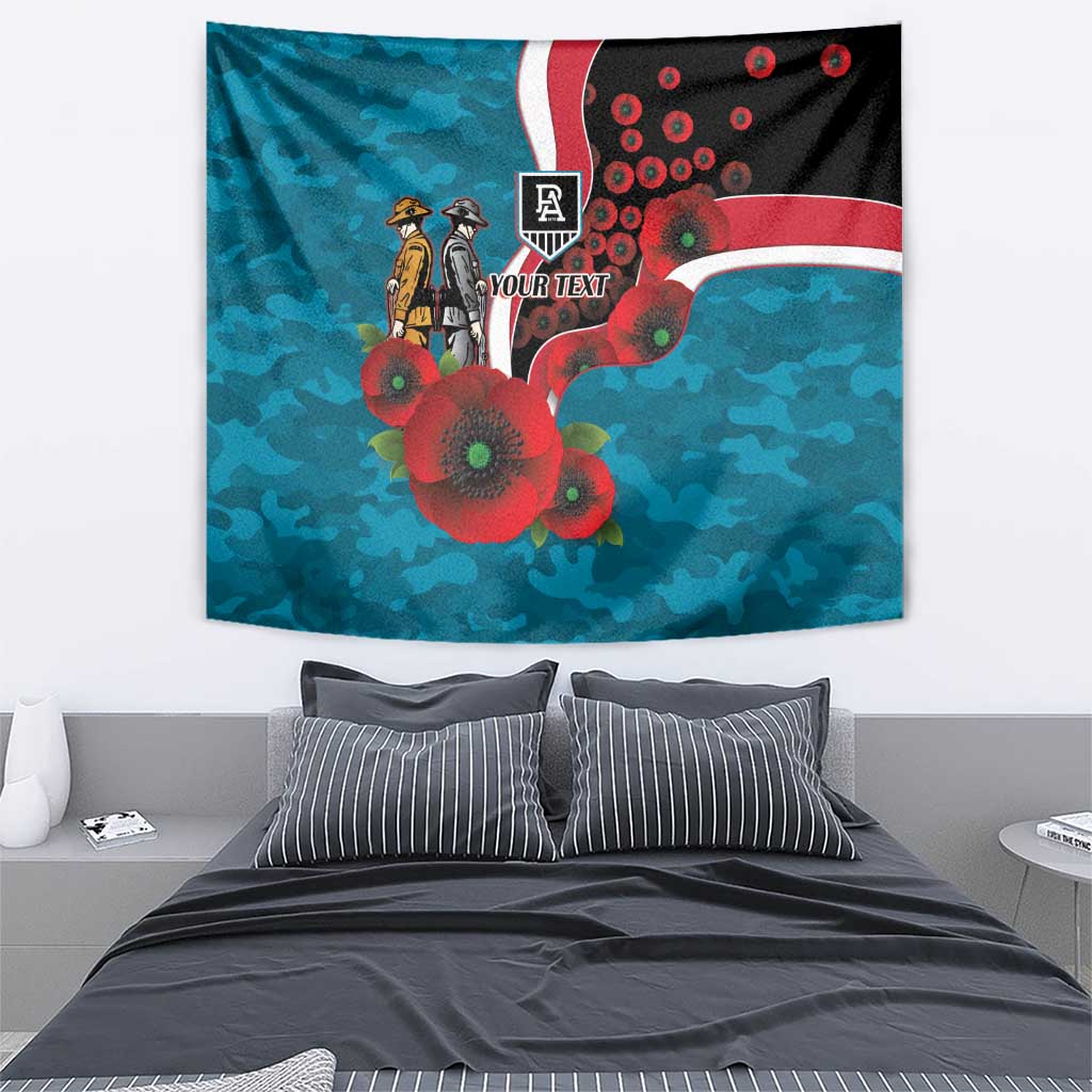 Port Power ANZAC Personalised Tapestry Lest We Forget Poppy Camo