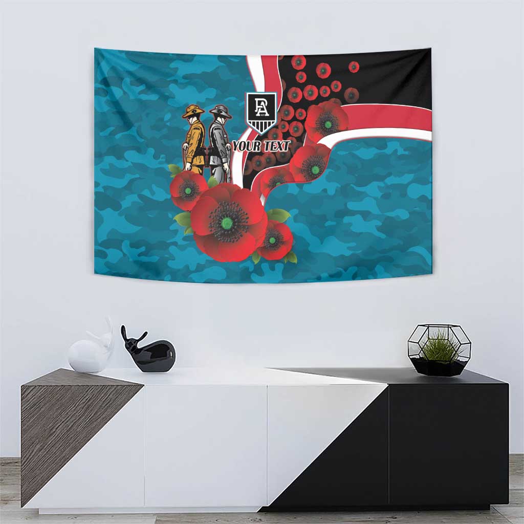 Port Power ANZAC Personalised Tapestry Lest We Forget Poppy Camo