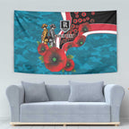 Port Power ANZAC Personalised Tapestry Lest We Forget Poppy Camo
