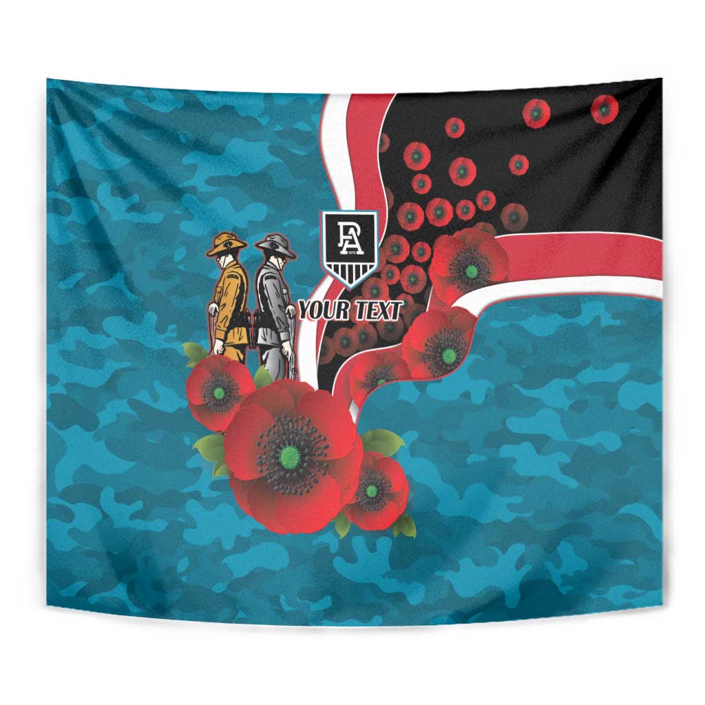Port Power ANZAC Personalised Tapestry Lest We Forget Poppy Camo