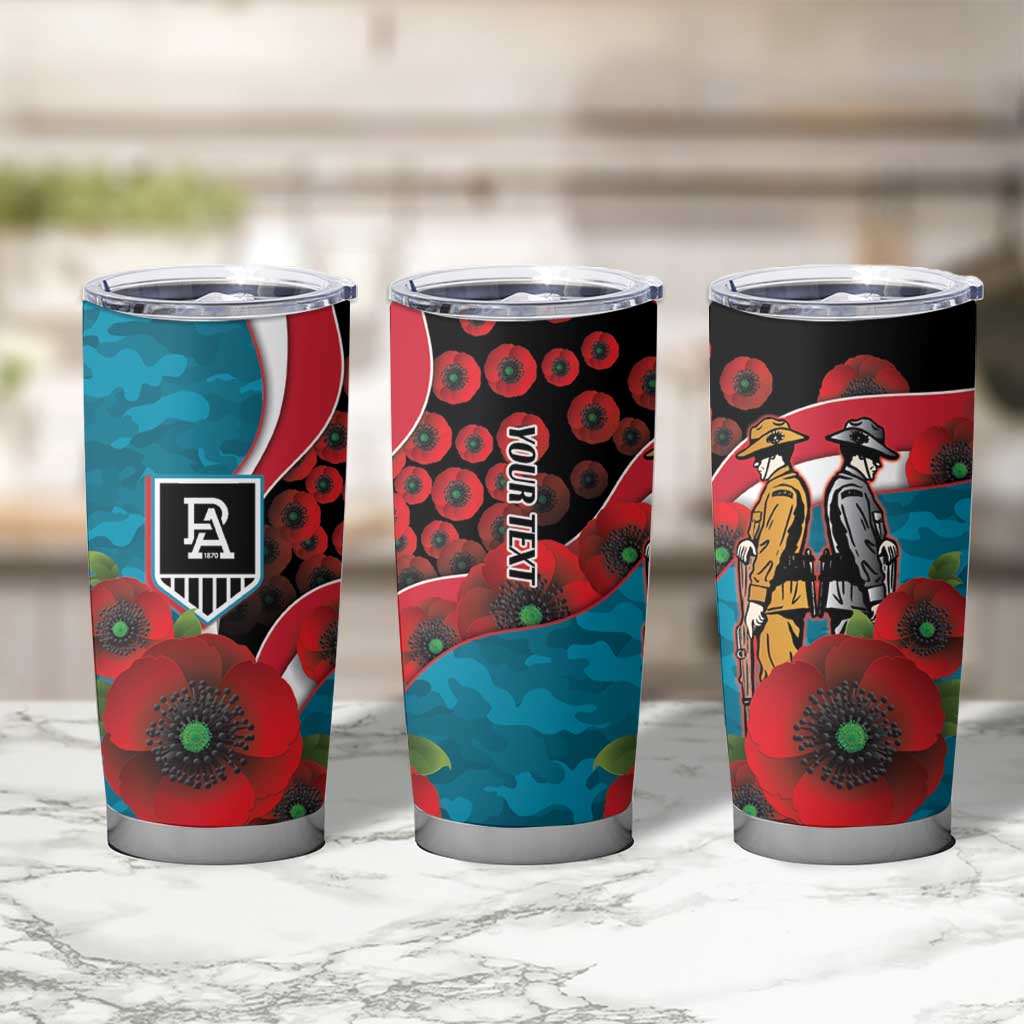 Port Power ANZAC Personalised Tumbler Cup Lest We Forget Poppy Camo