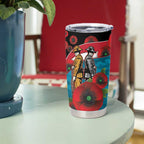 Port Power ANZAC Personalised Tumbler Cup Lest We Forget Poppy Camo