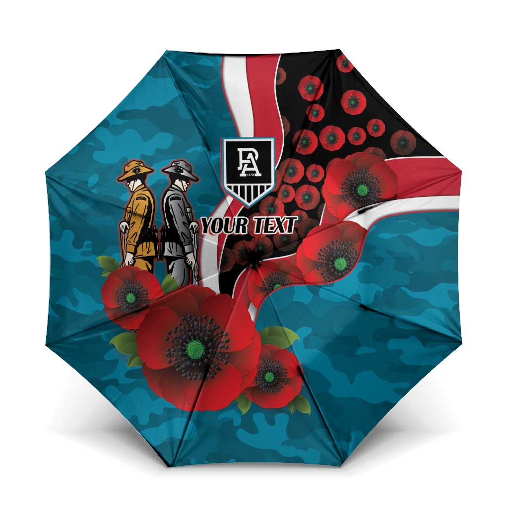 Port Power ANZAC Personalised Umbrella Lest We Forget Poppy Camo