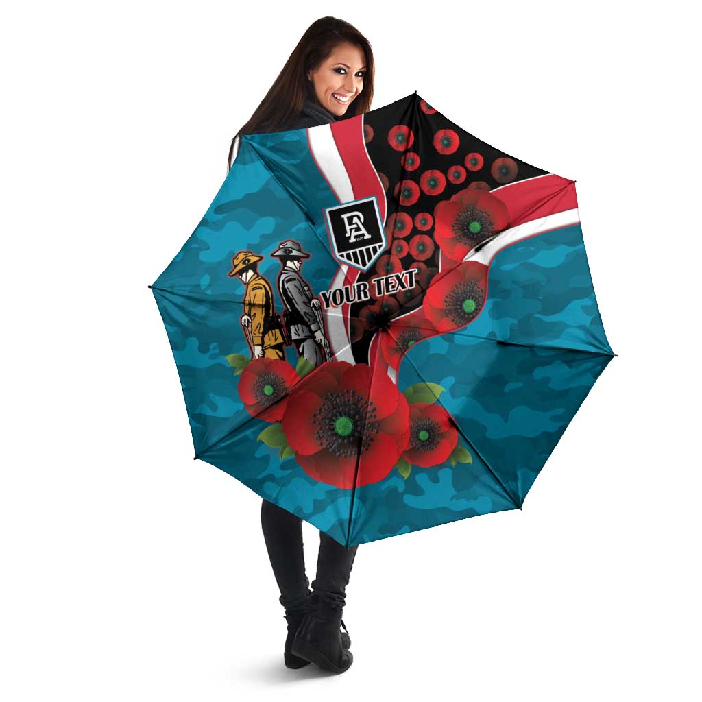 Port Power ANZAC Personalised Umbrella Lest We Forget Poppy Camo