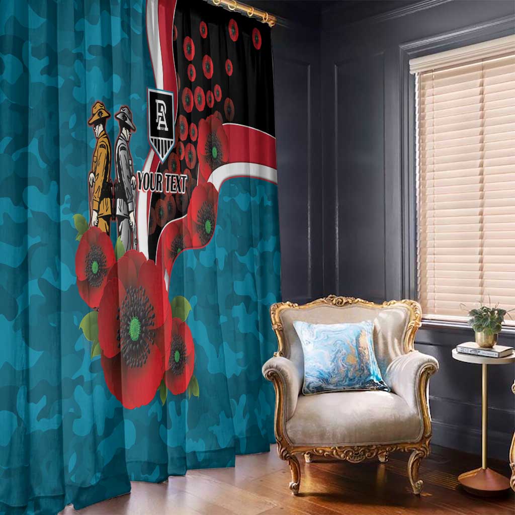 Port Power ANZAC Personalised Window Curtain Lest We Forget Poppy Camo