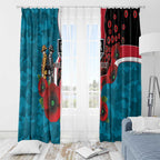 Port Power ANZAC Personalised Window Curtain Lest We Forget Poppy Camo