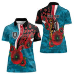 Port Power ANZAC Personalised Women Polo Shirt Lest We Forget Poppy Camo