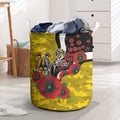 Richmond Tigers ANZAC Personalised Laundry Basket Lest We Forget Poppy Camo