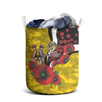Richmond Tigers ANZAC Personalised Laundry Basket Lest We Forget Poppy Camo