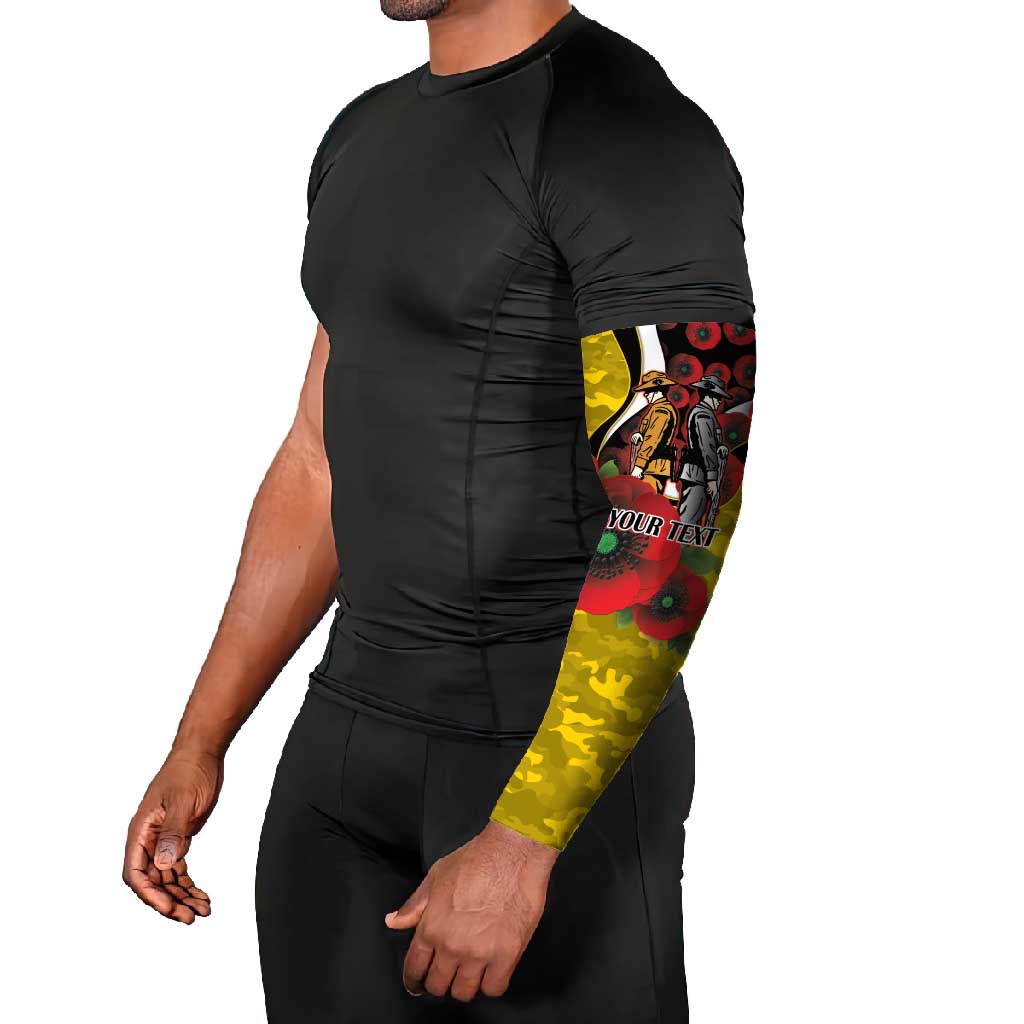 Richmond Tigers ANZAC Personalised Arm Sleeves Lest We Forget Poppy Camo