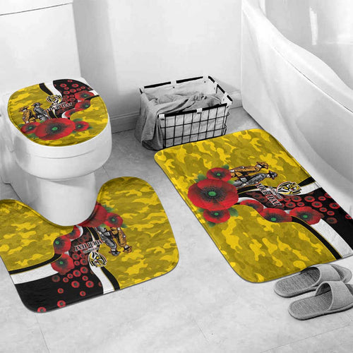 Richmond Tigers ANZAC Personalised Bathroom Set Lest We Forget Poppy Camo