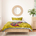Richmond Tigers ANZAC Personalised Bedding Set Lest We Forget Poppy Camo