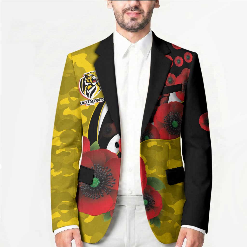 Richmond Tigers ANZAC Personalised Blazer Lest We Forget Poppy Camo