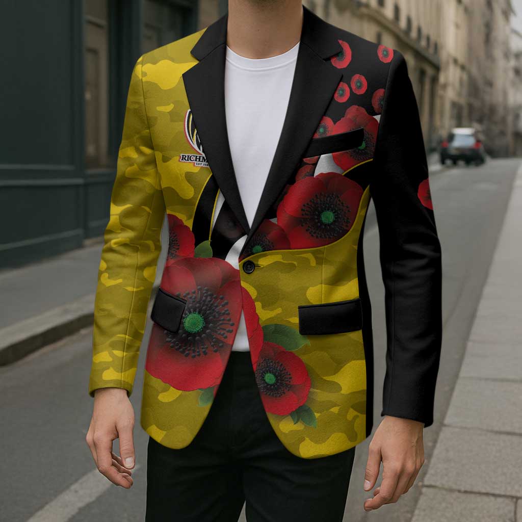 Richmond Tigers ANZAC Personalised Blazer Lest We Forget Poppy Camo
