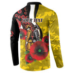 Richmond Tigers ANZAC Personalised Button Sweatshirt Lest We Forget Poppy Camo