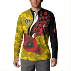 Richmond Tigers ANZAC Personalised Button Sweatshirt Lest We Forget Poppy Camo