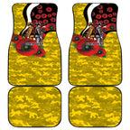 Richmond Tigers ANZAC Personalised Car Mats Lest We Forget Poppy Camo