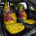 Richmond Tigers ANZAC Personalised Car Seat Cover Lest We Forget Poppy Camo