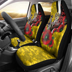 Richmond Tigers ANZAC Personalised Car Seat Cover Lest We Forget Poppy Camo