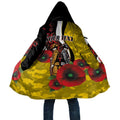 Richmond Tigers ANZAC Personalised Cloak Lest We Forget Poppy Camo