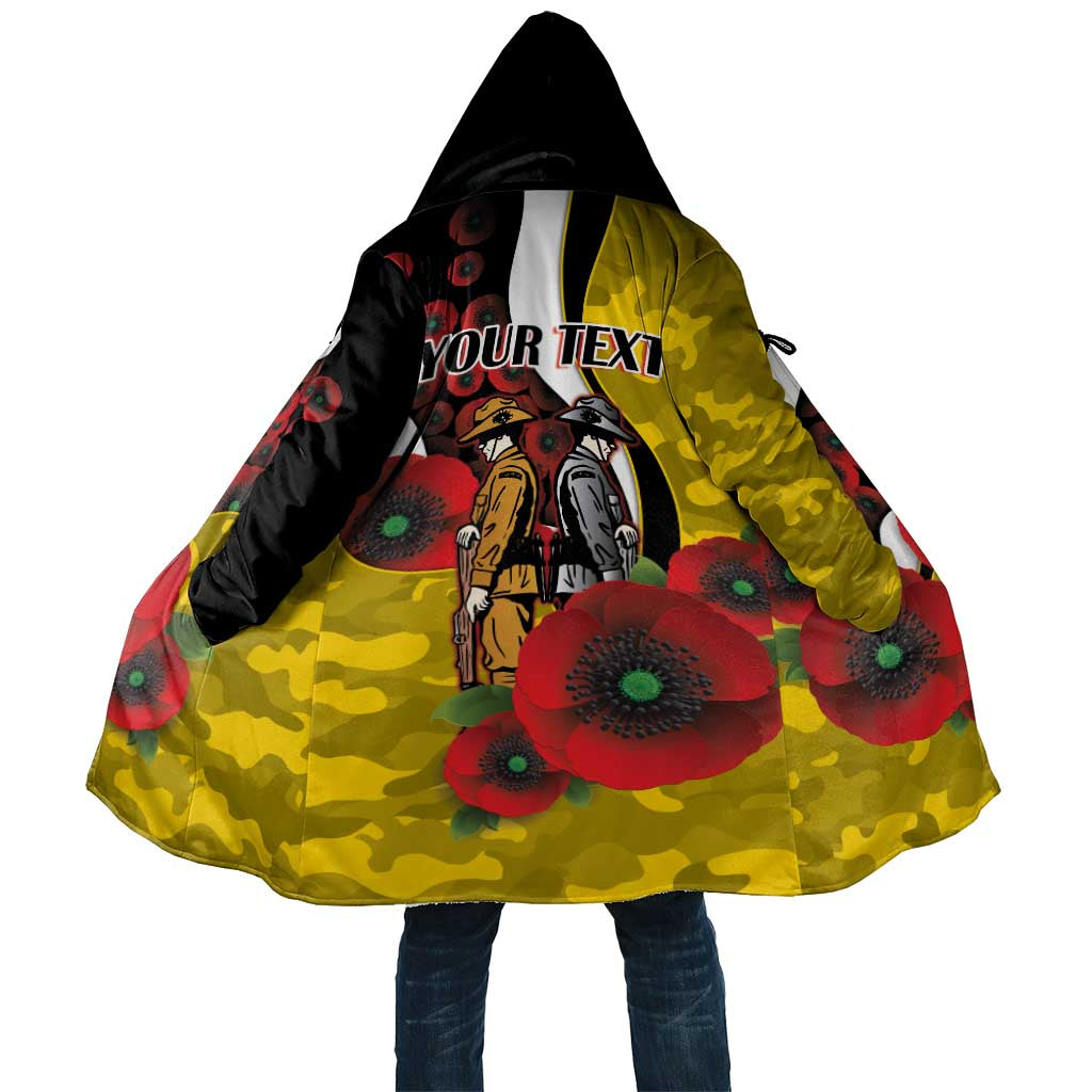 Richmond Tigers ANZAC Personalised Cloak Lest We Forget Poppy Camo