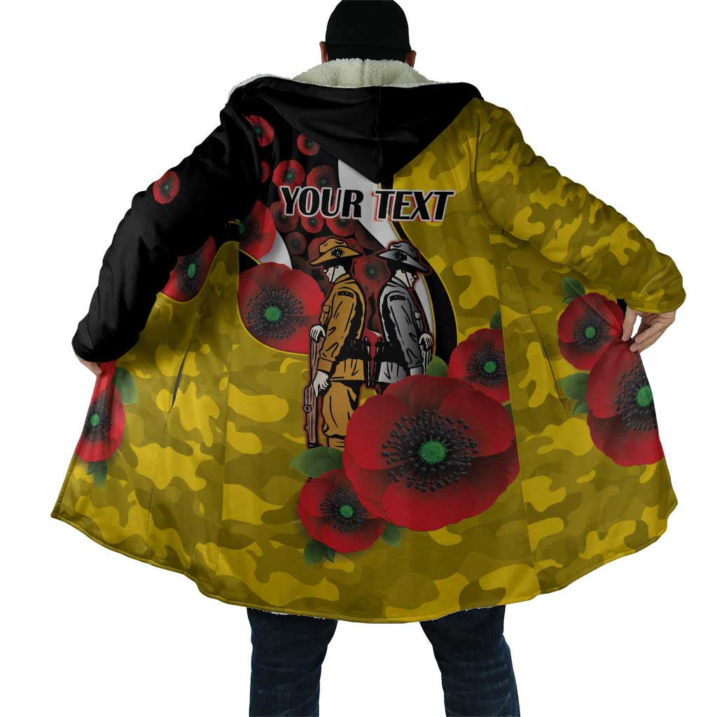 Richmond Tigers ANZAC Personalised Cloak Lest We Forget Poppy Camo
