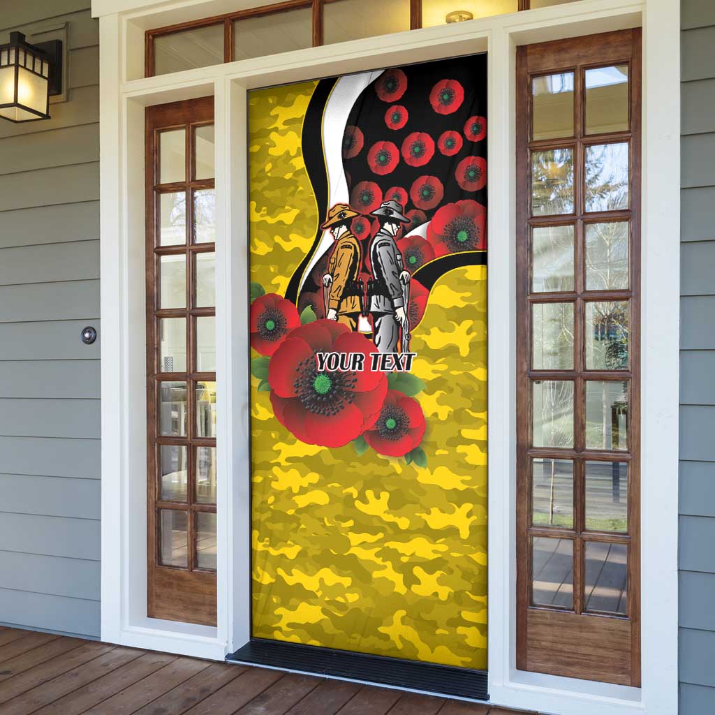 Richmond Tigers ANZAC Personalised Door Cover Lest We Forget Poppy Camo