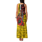 Richmond Tigers ANZAC Personalised Family Matching Tank Maxi Dress and Hawaiian Shirt Lest We Forget Poppy Camo