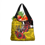 Richmond Tigers ANZAC Personalised Grocery Bag Lest We Forget Poppy Camo