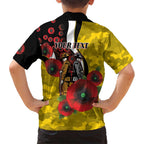 Richmond Tigers ANZAC Personalised Hawaiian Shirt Lest We Forget Poppy Camo