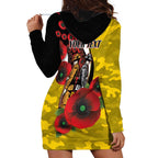 Richmond Tigers ANZAC Personalised Hoodie Dress Lest We Forget Poppy Camo