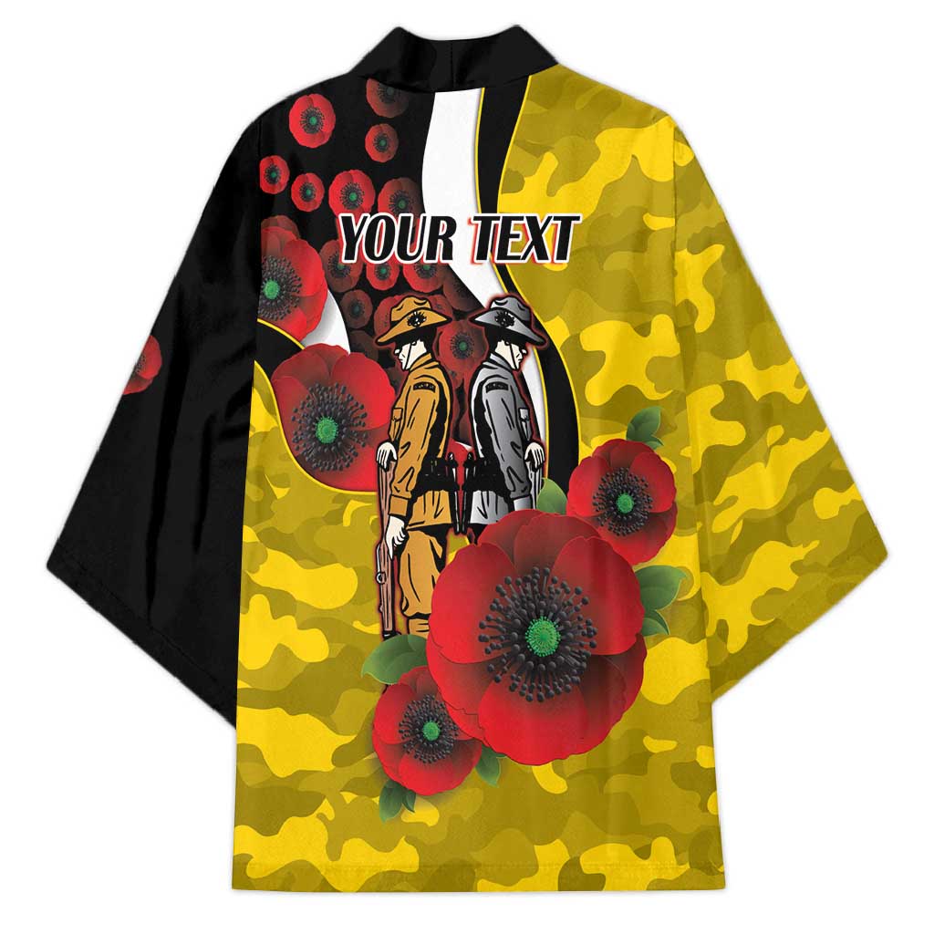 Richmond Tigers ANZAC Personalised Kimono Lest We Forget Poppy Camo