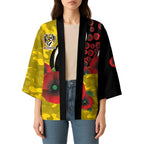 Richmond Tigers ANZAC Personalised Kimono Lest We Forget Poppy Camo