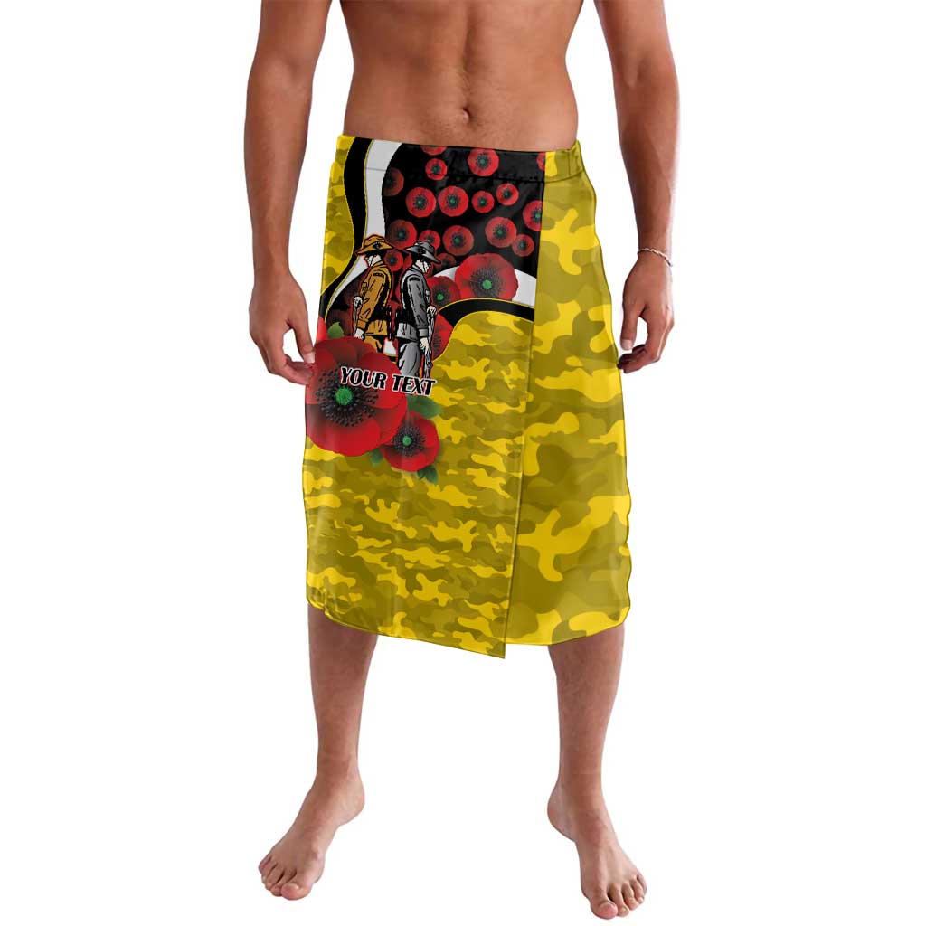Richmond Tigers ANZAC Personalised Lavalava Lest We Forget Poppy Camo