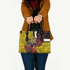 Richmond Tigers ANZAC Personalised Leather Bag Lest We Forget Poppy Camo