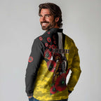 Richmond Tigers ANZAC Personalised Long Sleeve Polo Shirt Lest We Forget Poppy Camo