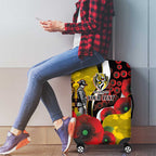 Richmond Tigers ANZAC Personalised Luggage Cover Lest We Forget Poppy Camo