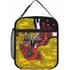 Richmond Tigers ANZAC Personalised Lunch Bag Lest We Forget Poppy Camo