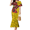 Richmond Tigers ANZAC Personalised Mermaid Dress Lest We Forget Poppy Camo