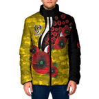 Richmond Tigers ANZAC Personalised Padded Jacket Lest We Forget Poppy Camo