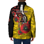 Richmond Tigers ANZAC Personalised Padded Jacket Lest We Forget Poppy Camo